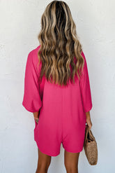 Bright Pink Loose Romper